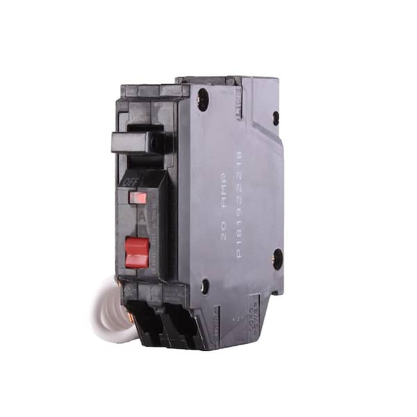 GE 20 Amp Single Pole Ground Fault Breaker with Self-Test