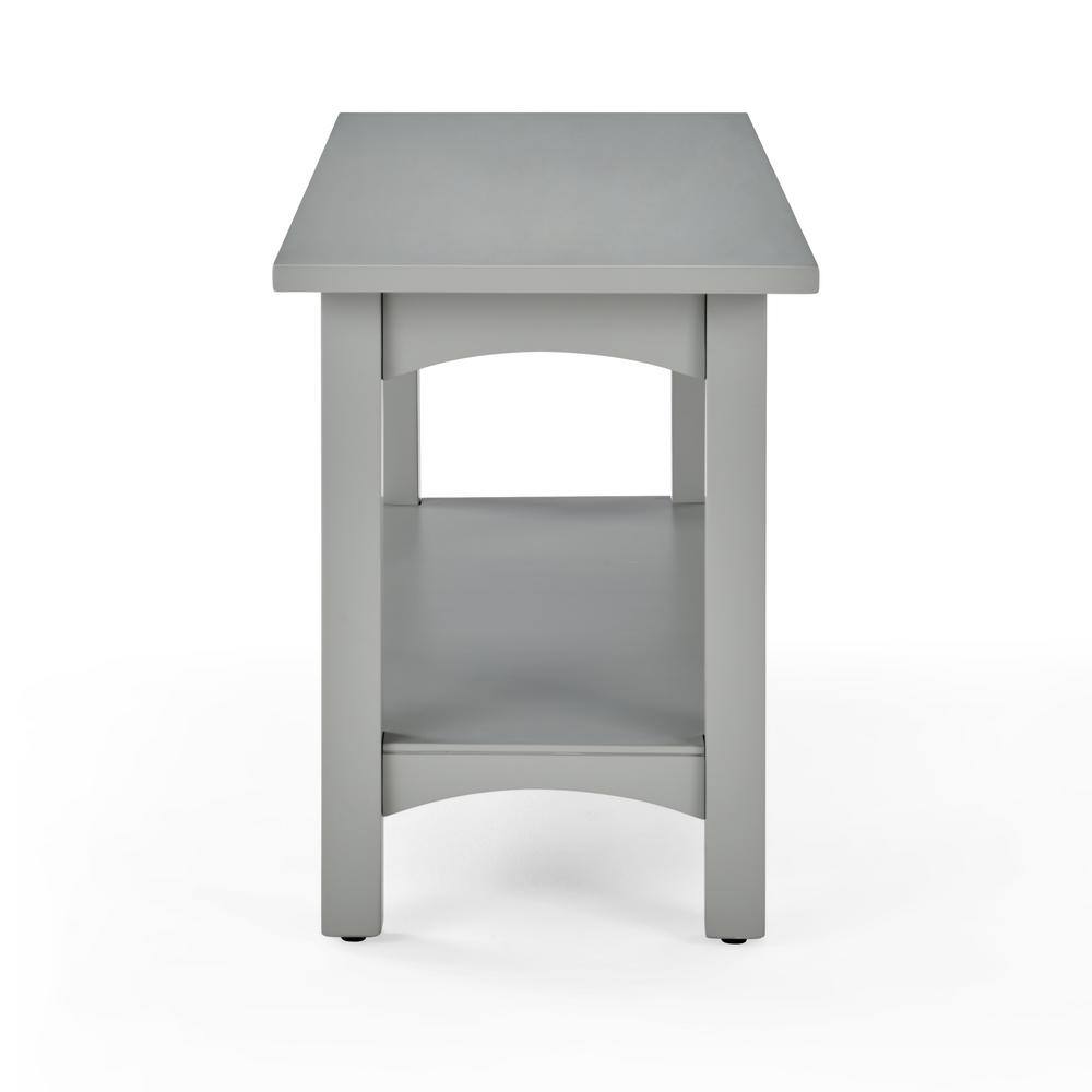 Craftsbury 36" Gray Wood Entryway Bench with Storage Shelf