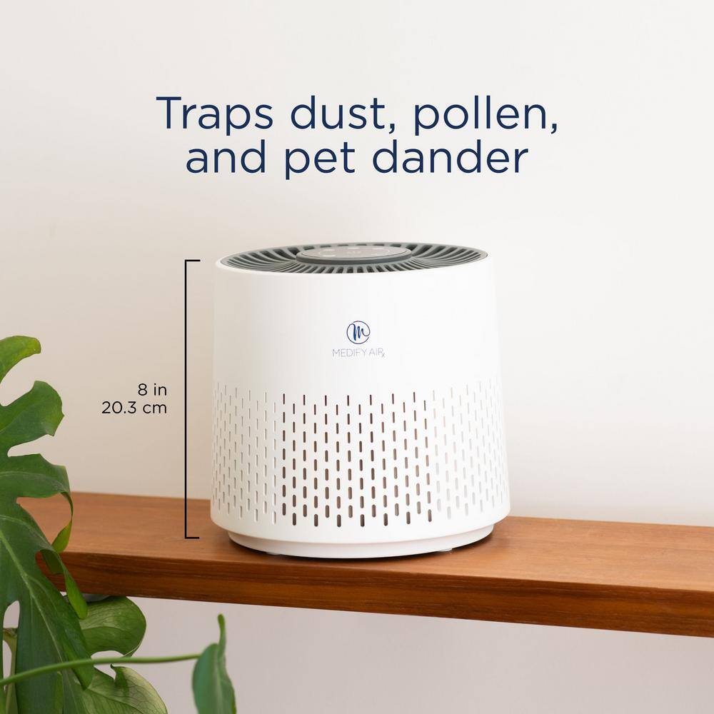 Compact White True HEPA H14 Tabletop Air Purifier