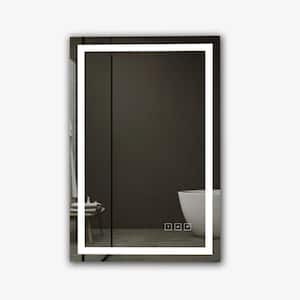 36 in. W x 24 in. H Rectangular Frameless LED Light Wall Mount Bathroom Vanity Mirror