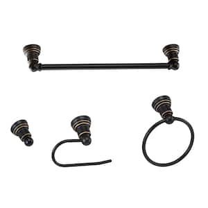 4-Piece Bath Hardware Set 20 in. with Mounting Hardware in Oil Rubbed Bronze