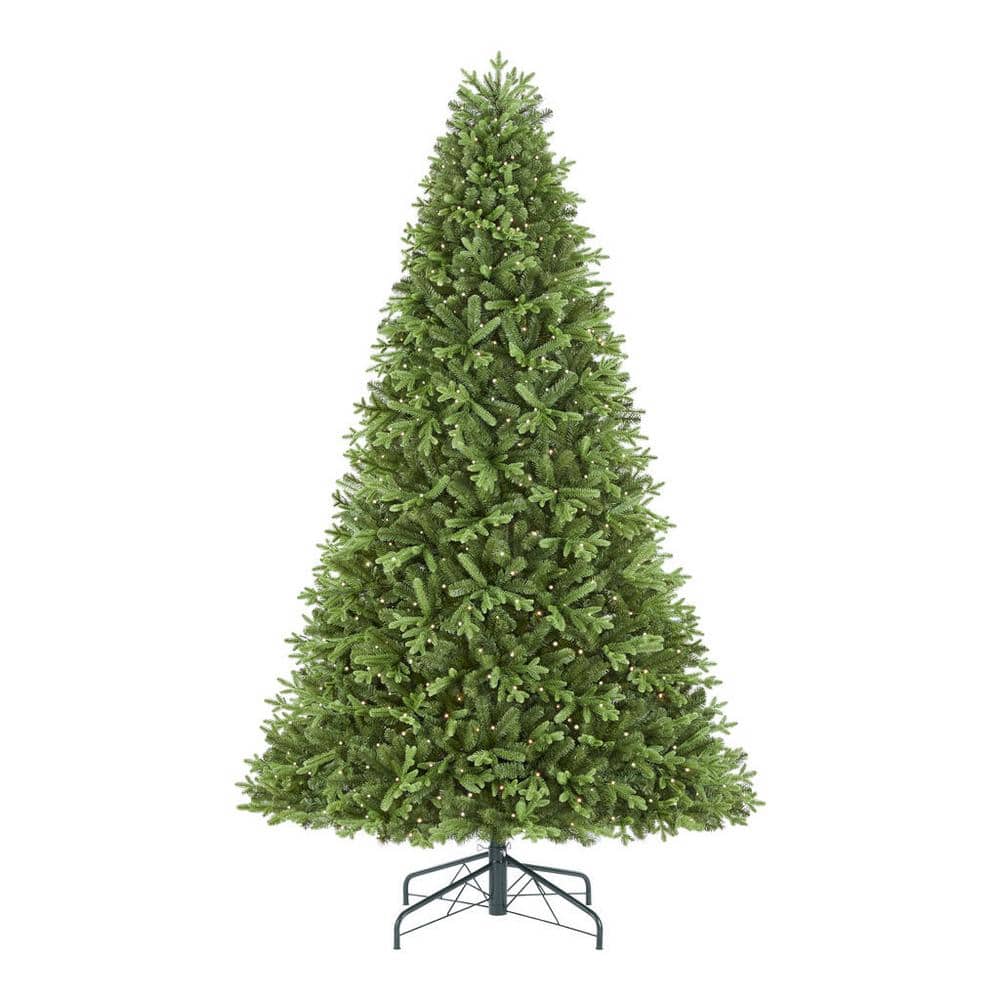 Home Decorators Collection 9 ft. Pre-Lit Swiss Mountain Spruce Artificial Christmas Tree with Twinkly App Controlled RGB Lights