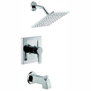 Modern Single-Handle 1-Spray Tub and Shower Faucet in Chrome (Valve Included)