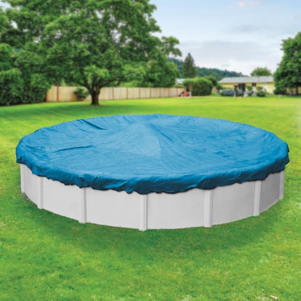 Pool Mate Econo Mesh 12 ft. Round Blue Mesh Above Ground Winter Pool Cover