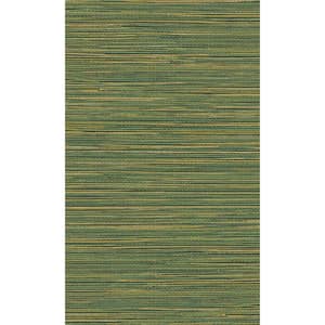 Grasscloth Style Green and Yellow Non-Woven Paste the Wall Textured Wallpaper 57 sq. ft.