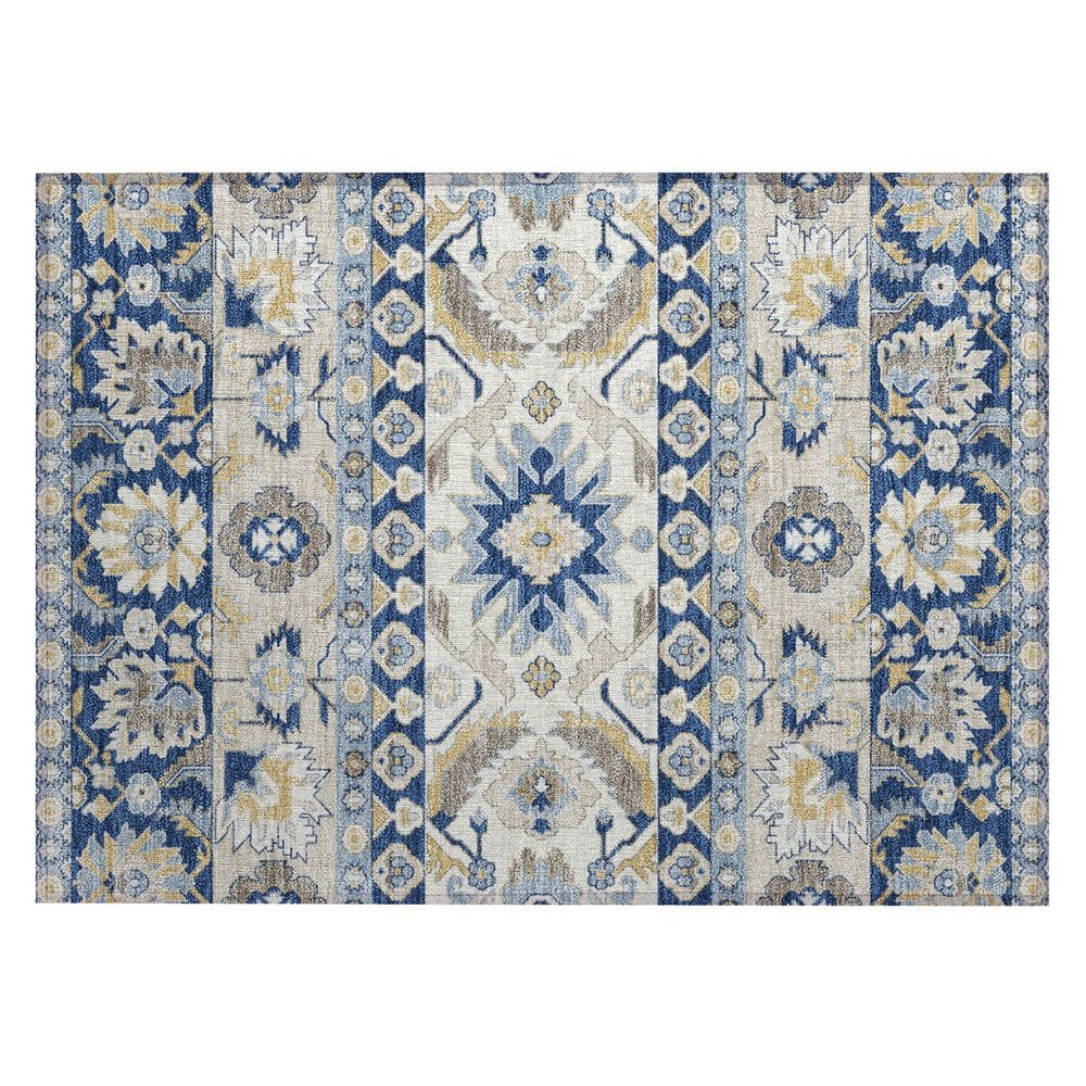 Chantille Machine Washable Indoor/Outdoor Abstract ACN2583 Navy 2 ft. x 3 ft. Accent Rug price history on PriceWatchPro