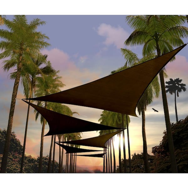 20 ft. x 20 ft. x 20 ft. Brown Triangle Shade Sail