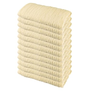 35 in. W x 120 in. L Beige Solid Boho Gauze Polyester Cheesecloth Table Runner for Wedding and Party (Set of 12)