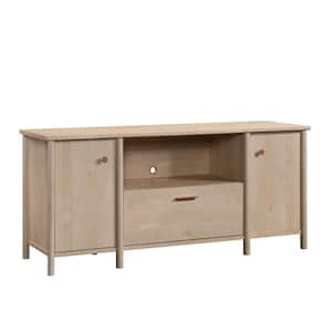 Whitaker Point 66.732 in. Natural Maple Office Computer Desk Credenza with File Storage