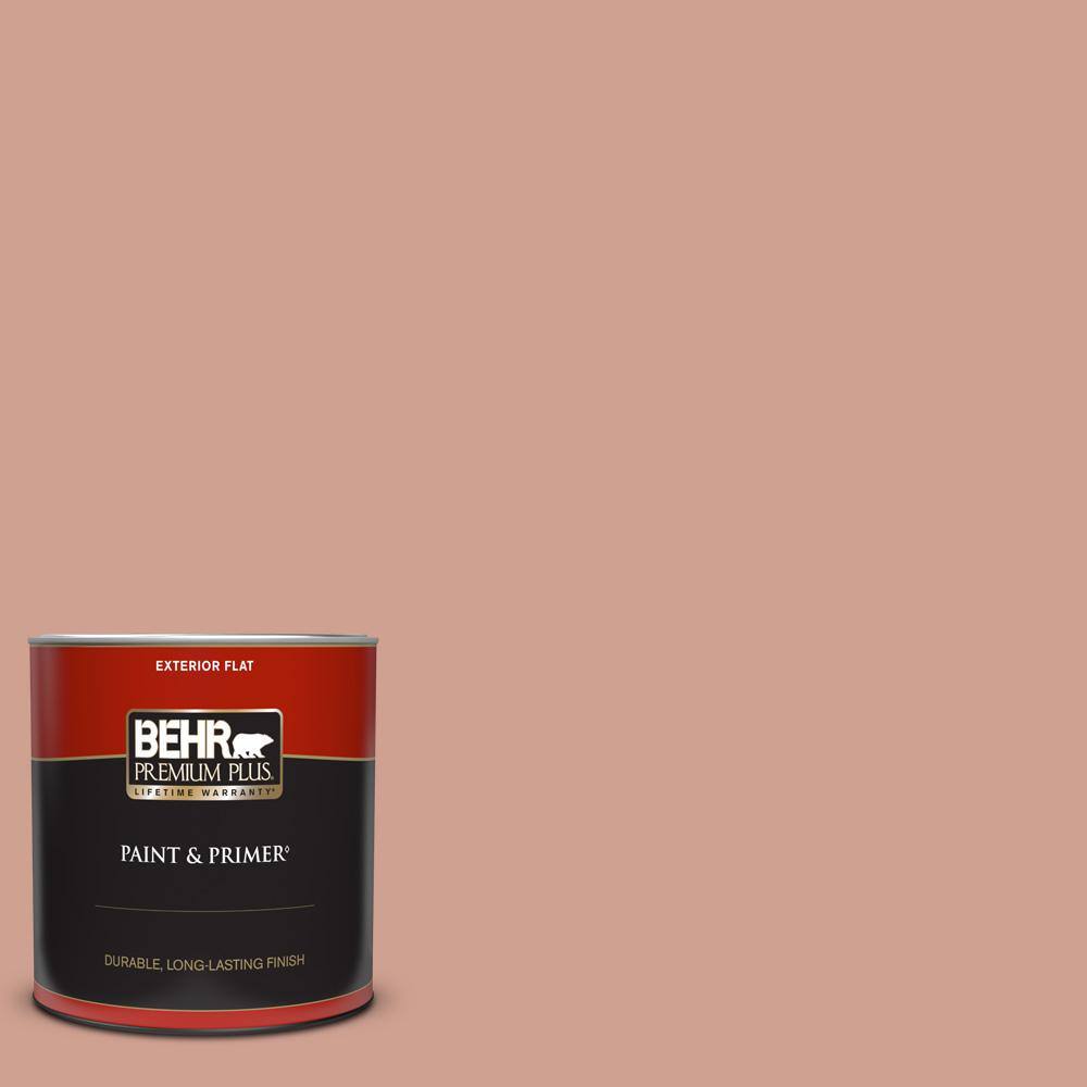 BEHR PREMIUM PLUS 1 qt. S1804 Shiny Kettle Flat Exterior Paint & Primer 440004 The Home Depot