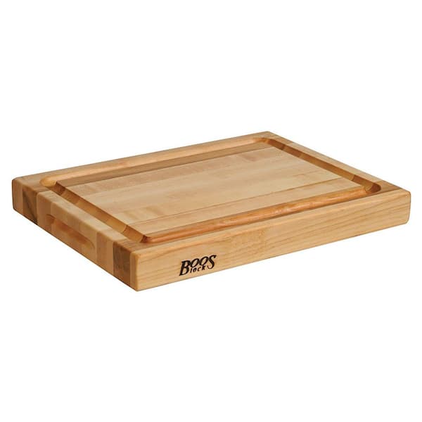 JOHN BOOS 20 in. x 15 in. Rectangular Wood Edge Grain Cutting Board with  Natural Moisture Cream, Maple CB1054-1M2015150 + BWC-3 - The Home Depot