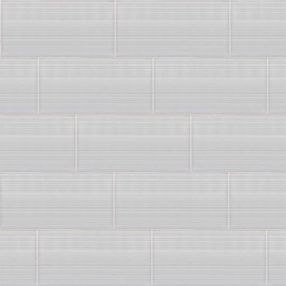 Morning Tide Gray 10 in. x 20 in. Glossy Textured Ceramic Wall Tile (10.76 sq. ft. /Case) price history on PriceWatchPro