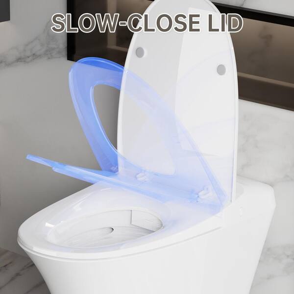 Simple Project 1-Piece 1.28 GPF Single Flush Elongated Tankless Smart Bidet Toilet in White, Auto Flush, Heated Seat, Night Light