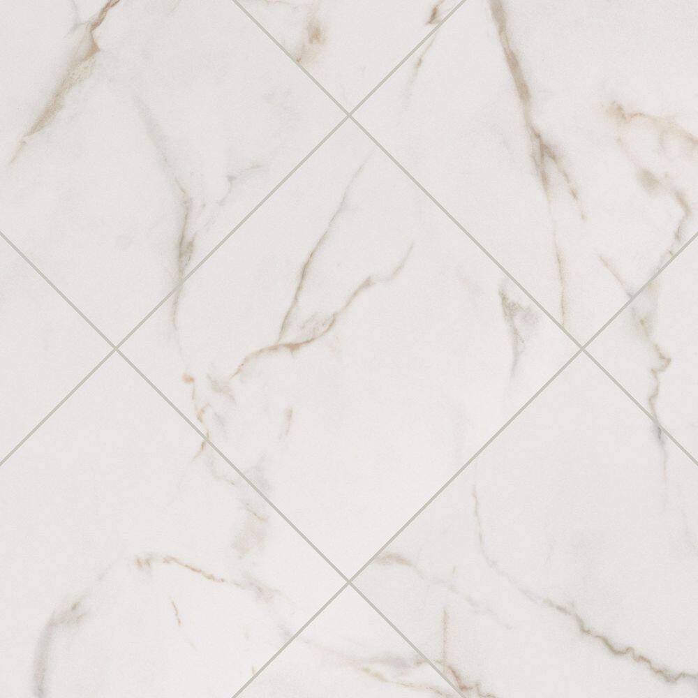 Calacatta Lucca 24" x 24" Polished Porcelain Marble Look Tile