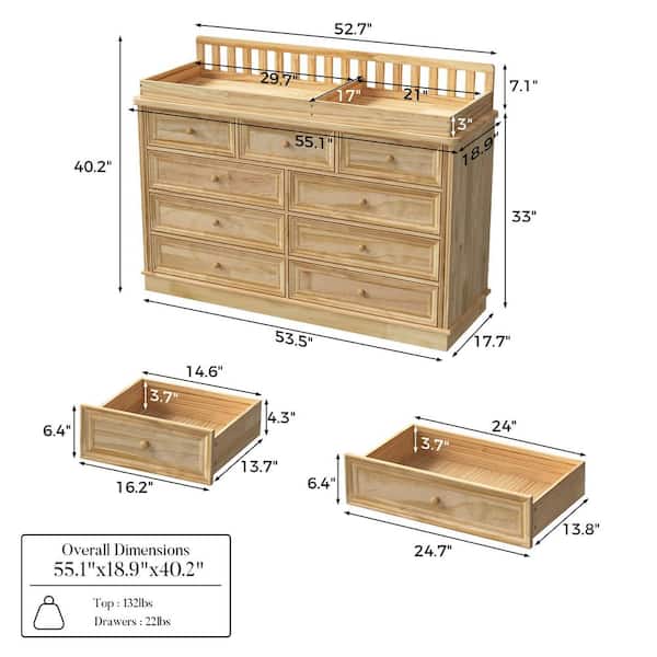 white christmas dresses Babyletto Yuzu 3 Drawer Changer Dresser Natural Walnut