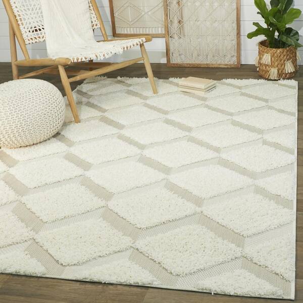 Baja Outdoor 5 ft Round Multi Geometric Area Rug Indoor Outdoor Rug