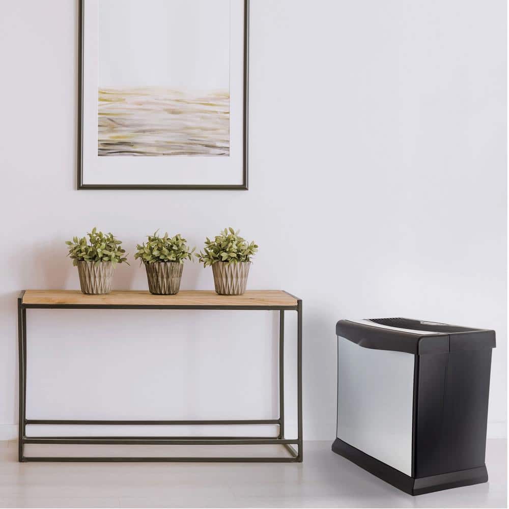 Brushed Nickel Large Evaporative Humidifier with Humidistat
