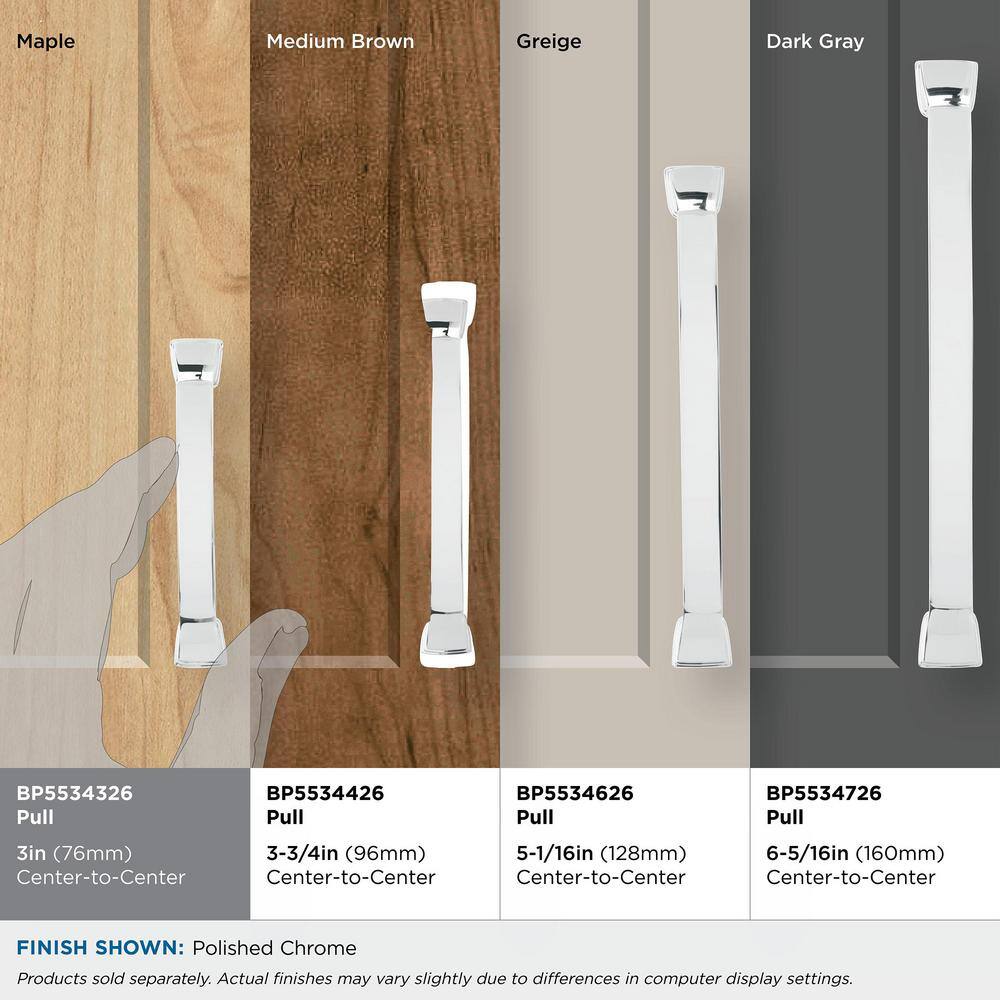 Polished Chrome Traditional Cabinet Bar Pull with Mounting Hardware