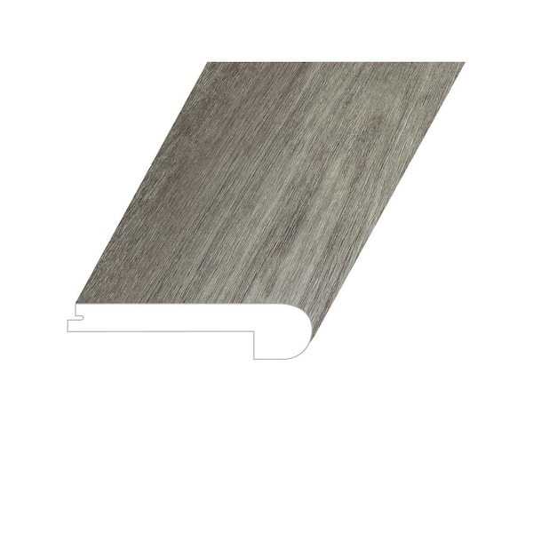 null Vagabond Nirvana Grey 1 in. Thick x 4.5 in. W x 94.5 in. L ESPC Vinyl Flush Stair Nose Molding