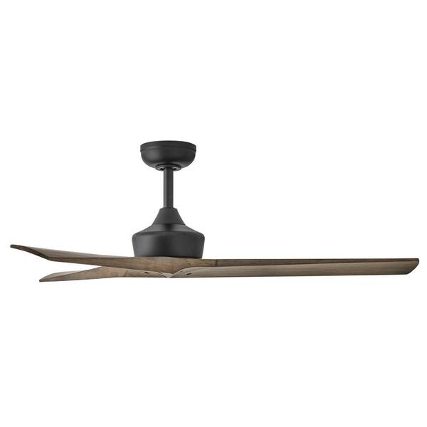 HINKLEY - CHISEL 52.0 in. Indoor/Outdoor Matte Black Ceiling Fan with Remote Control