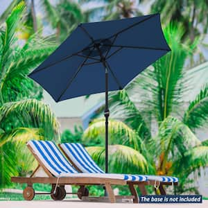 7.5 ft. Outdoor Patio Umbrella with Button Tilt in Blue