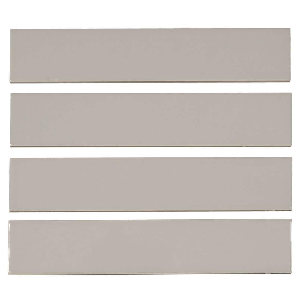 Concerto-Opus Burtam 2 in. x 10 in. Glossy Ceramic Beveled Subway Wall Tile