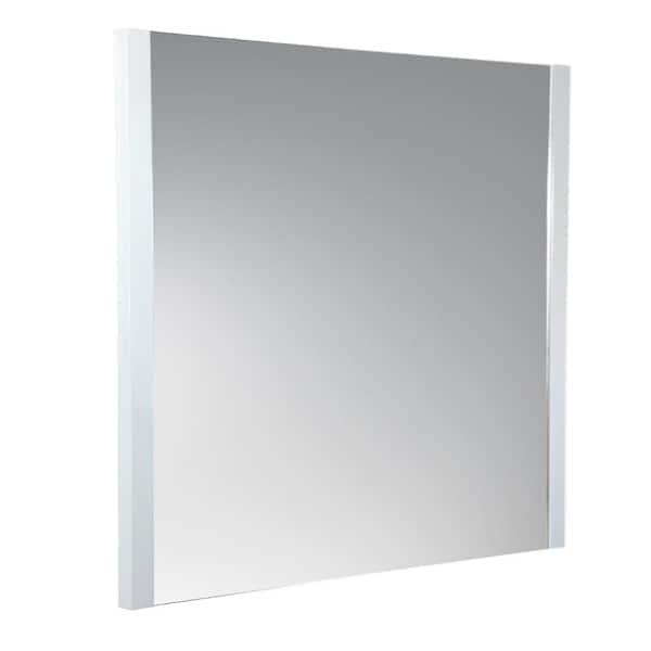 Fresca Torino 32.00 in. W x 32.00 in. H Framed Square Bathroom Vanity Mirror in White