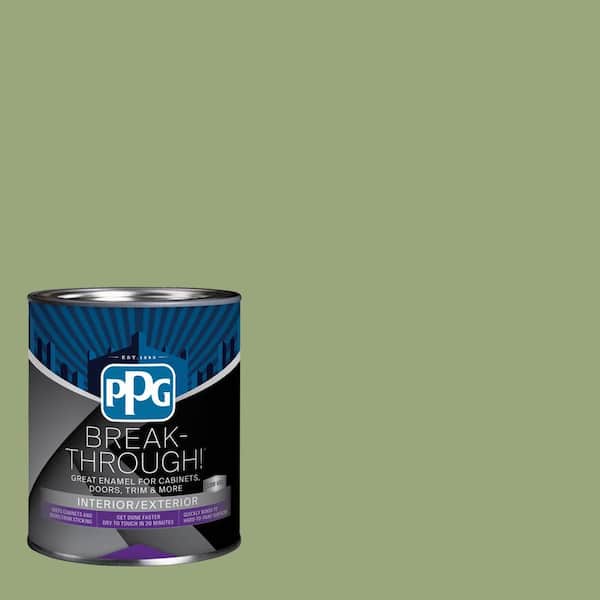 Break-Through! 1 qt. PPG1121-5 Guacamole Semi-Gloss Door, Trim & Cabinet Paint