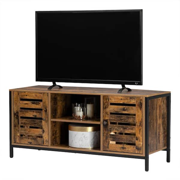 Iver 1 Door Wood Tv Stand For Tvs Up To 50 Rustic Oak/dark Brown - Baxton  Studio : Target