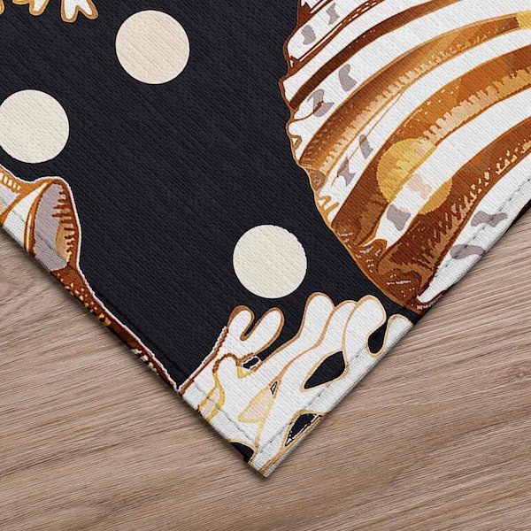 Surfside Black 8 ft. x 8 ft. Geometric Indoor/Outdoor Area Rug