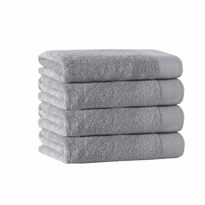 Signature 4-Piece Silver Turkish Cotton Bath Towels