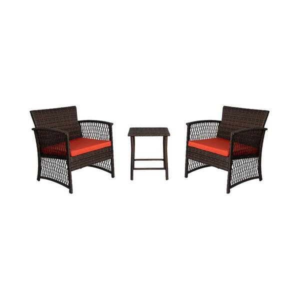 Coffee Woven Rattan Wicker Sofa Set, Samsonite Outdoor Furniture Cushions