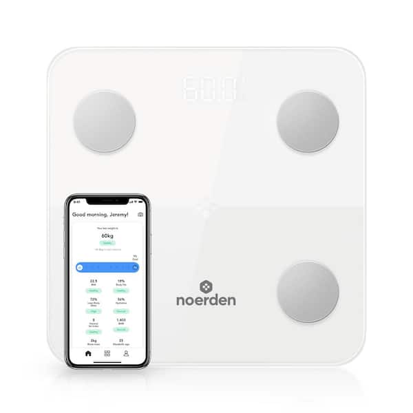 NOERDEN White Smart Scale with Bluetooth Detailed Body Composition Analysis