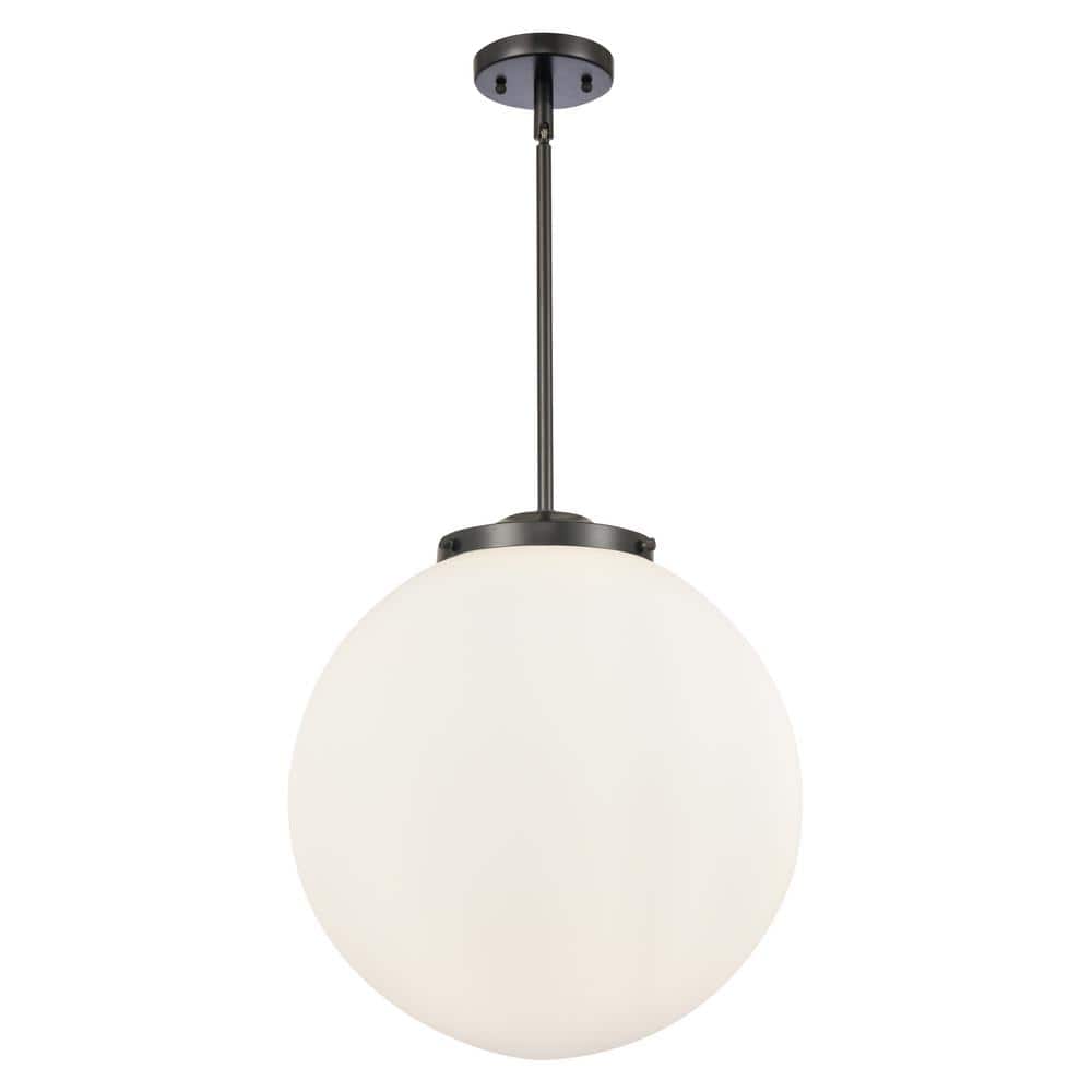 Beacon 60-Watt 3-Light Matte Black Shaded Mini Pendant Light with Matte White Glass price history on PriceWatchPro