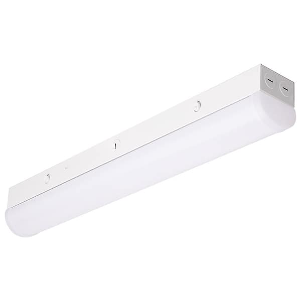 2 ft. 100-Watt Equivalent Integrated LED White Strip Light Fixture 3500/4000/5000K with Microwave Sensor