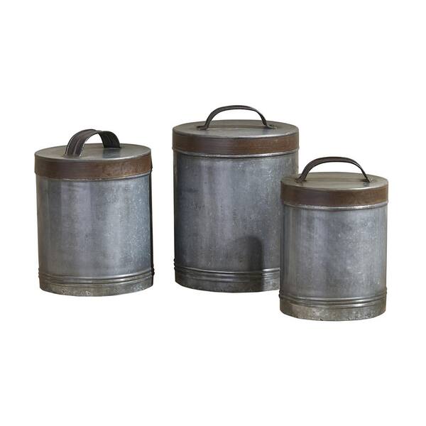 Park Designs Set of 2 Storage Jars Tin
