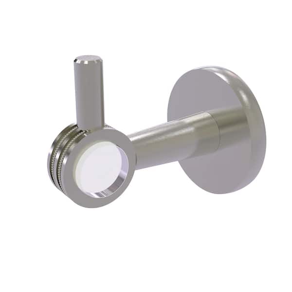 Allied Brass Clearview Collection J-Hook Robe/Towel Hook with Dotted Accents in Satin Nickel