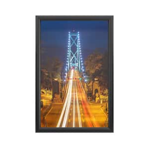 "Lions Gate" by Pierre Leclerc Framed with LED Light Architecture Wall Art 24 in. x 16 in.