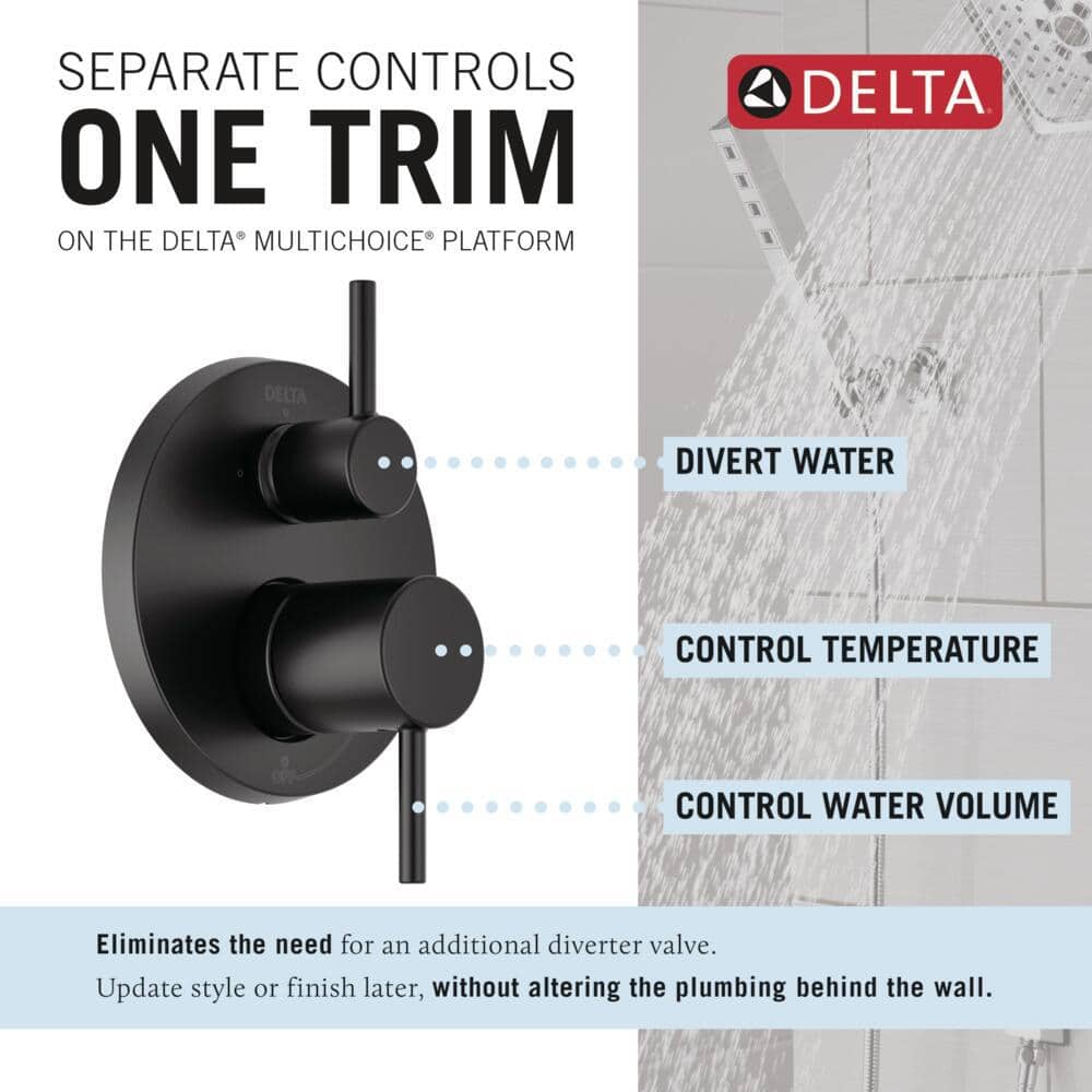 Matte Black Modern Rain Shower System with Handheld Spray