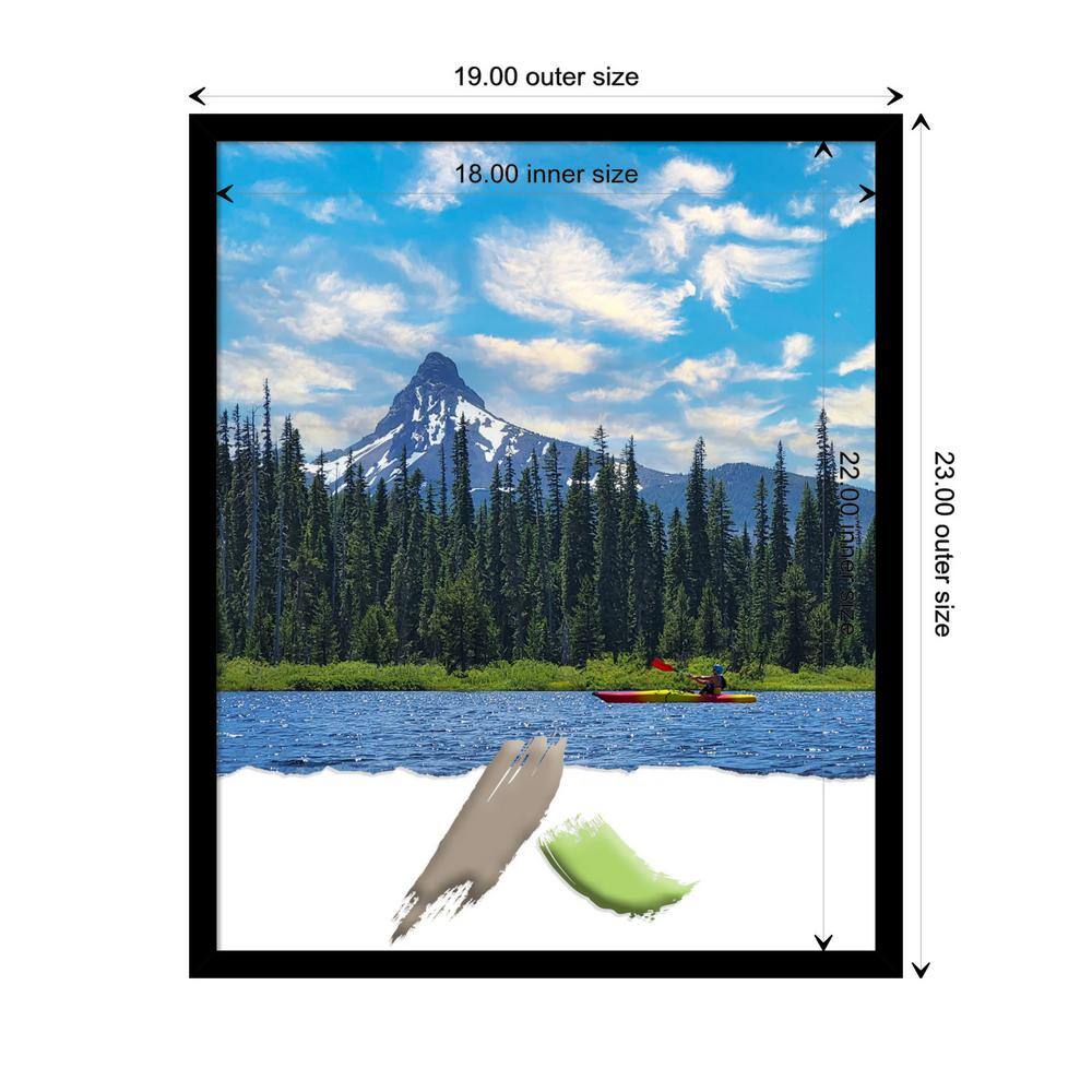 Black Matte Wood Deep Picture Frame 18 x 22 Inches
