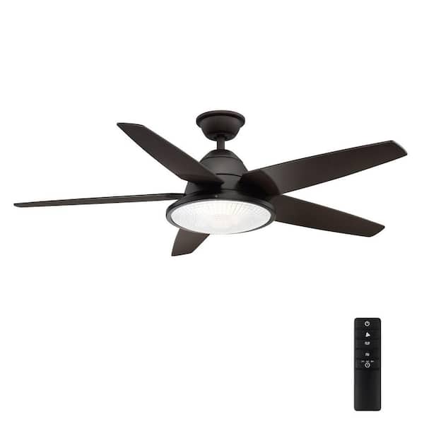 Berwick 52 in. LED Outdoor Espresso Bronze Ceiling Fan with Light
