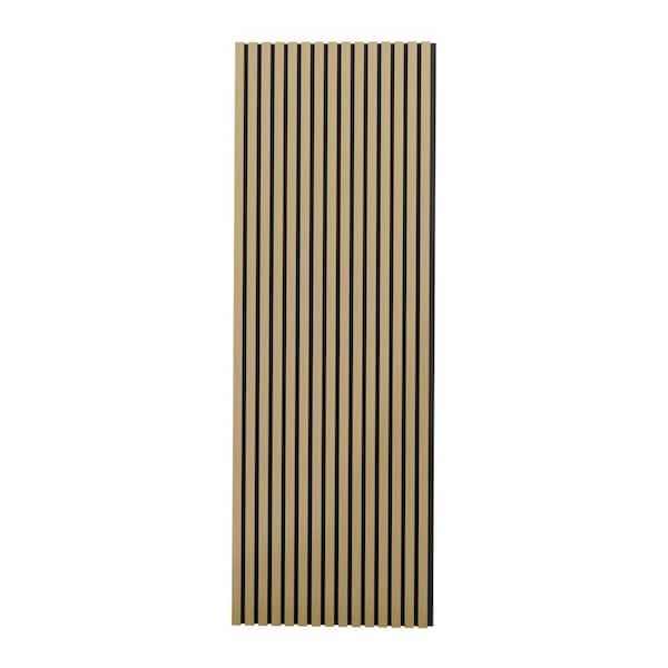 ARK DESIGN 94.5 in. x 23.75 in. x 0.875 in. Oak Style Square Edge MDF Decorative Acoustic Wall Panel (1-Pieces)