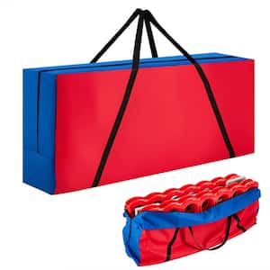 Costway Giant 4 in A Row Storage Bag Carrying Bag for Jumbo 4-to-Score - See Details - Blue + Red