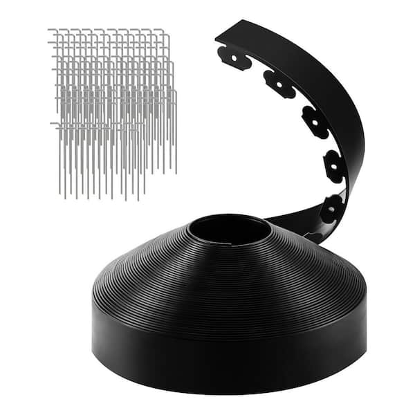 Landscape Edging Flexible 150 ft. L x 4 in. H Garden Border Kit with Steel Spikes Hammer Black Polyethylene 1 Kit