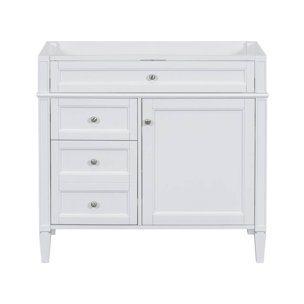 35 in. W x 18 in. D x 33 in. H Bath Vanity Cabinet without Top in White