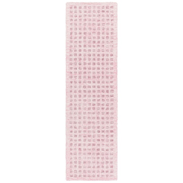 Pink Rug 2d SAFAVIEH Abstract 2 ft. x 8 ft. Pink Geometric Tiles Runner Rug ABT253U ...