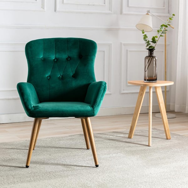 Seafuloy Green Fabric Seat Task Chair with Metal Legs