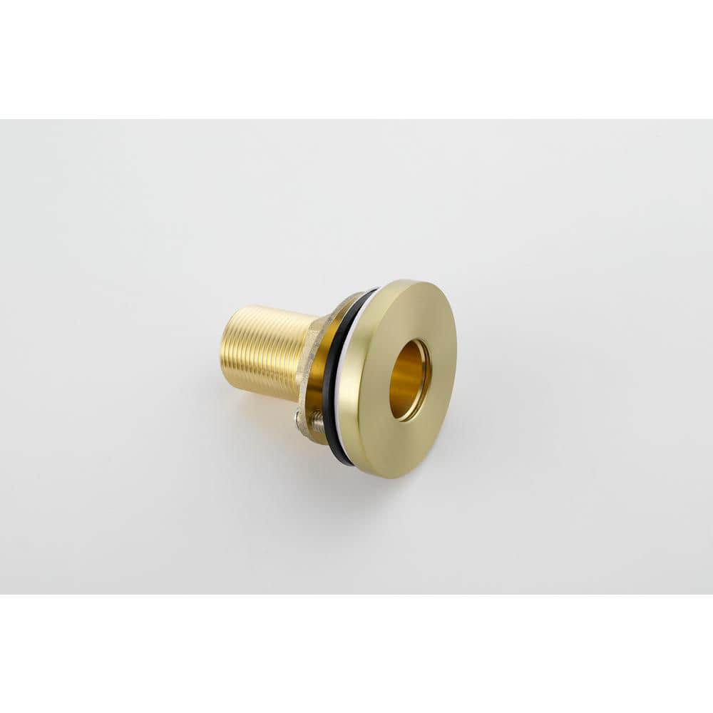 Brushed Gold Solid Brass Deck-Mounted Roman Tub Faucet with Hand Shower