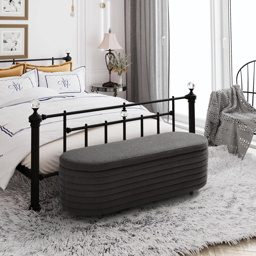 Reviews for WESTINFURNITURE Bayville 54 in. Wide Oval Sherpa