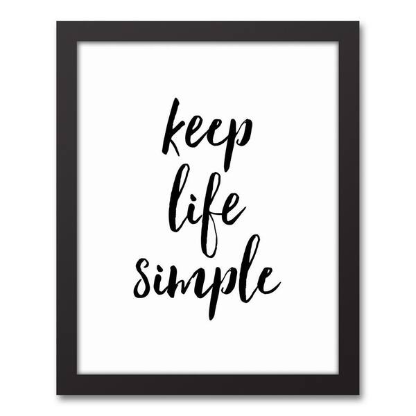 DESIGNS DIRECT 11 in. x 14 in. ''Keep Life Simple'' Printed Framed Canvas Wall Art